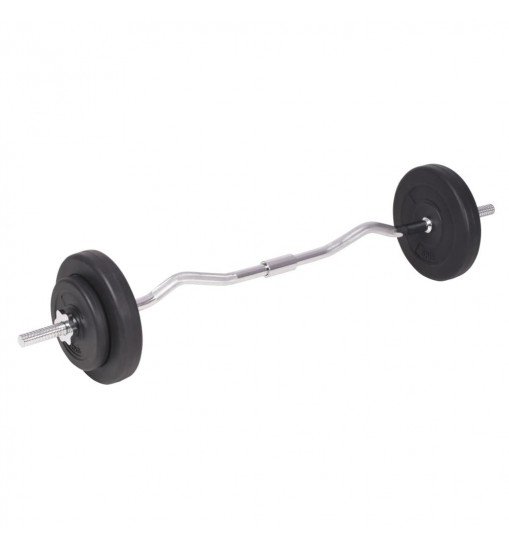 vidaXL Barbell and Dumbbell Set 198.4 lb