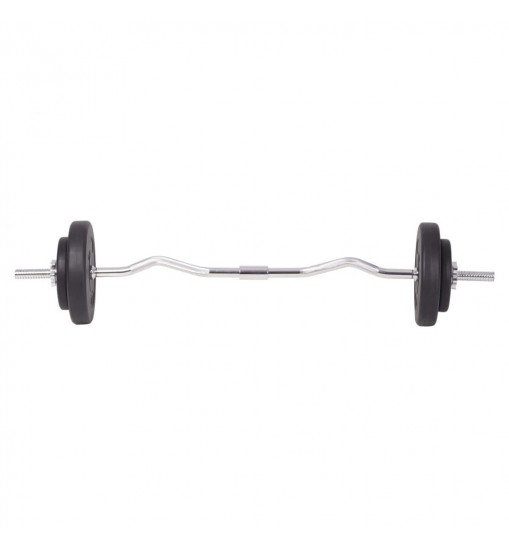 vidaXL Barbell and Dumbbell Set 198.4 lb