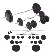 vidaXL Barbell and Dumbbell Set 198.4 lb