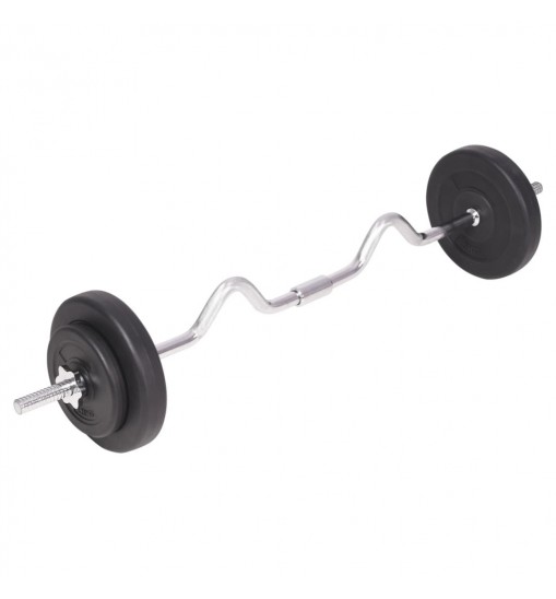 vidaXL Barbell and Dumbbell Set 198.4 lb