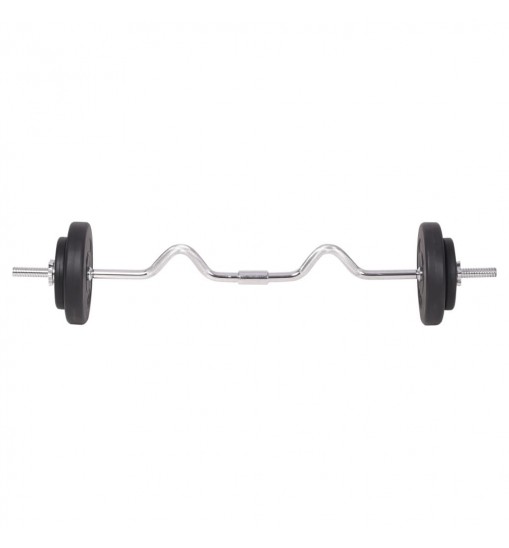 vidaXL Barbell and Dumbbell Set 198.4 lb