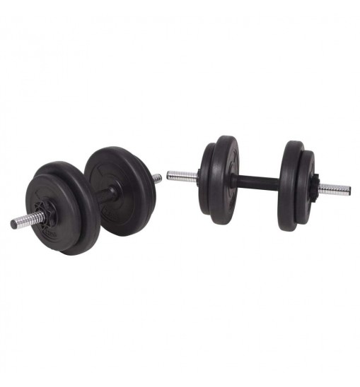 vidaXL Barbell and Dumbbell Set 198.4 lb