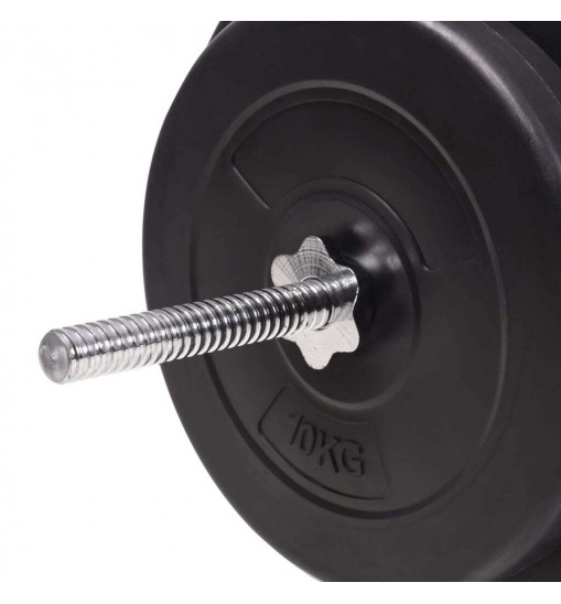 vidaXL Barbell and Dumbbell Set 198.4 lb