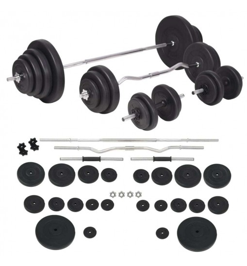 vidaXL Barbell and Dumbbell Set 264.6 lb