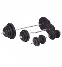 vidaXL Barbell and Dumbbell Set 264.6 lb