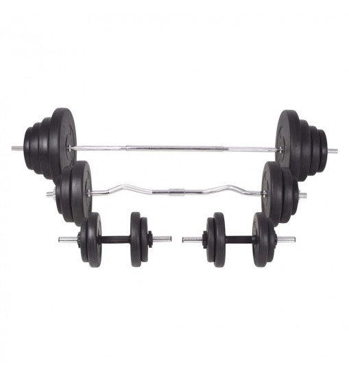 vidaXL Barbell and Dumbbell Set 264.6 lb