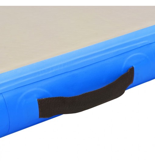 vidaXL Inflatable Gymnastics Mat with Pump 157.4"x39.3"x3.9" PVC Blue