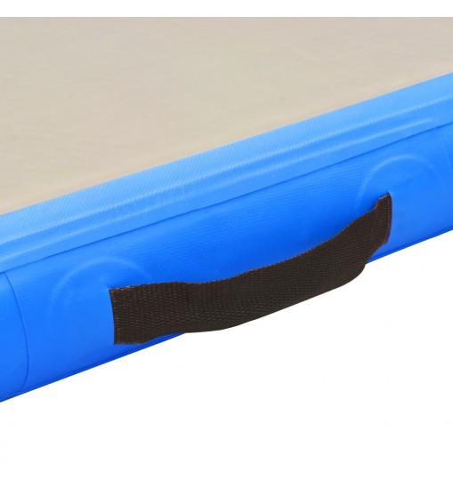 vidaXL Inflatable Gymnastics Mat with Pump 315"x39.4"x3.9" PVC Blue