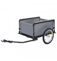 vidaXL Bike Cargo Trailer Gray and Orange 143.3 lb