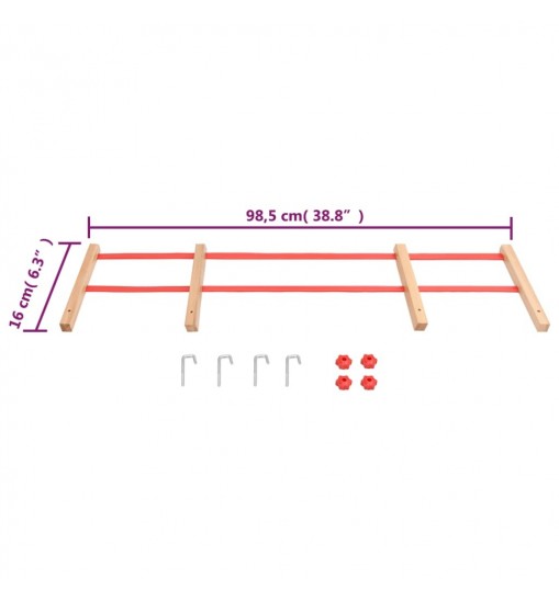 vidaXL Backrest for Sledge Red Plywood