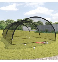 vidaXL Baseball Batting Cage Net Black 196.9"x157.5"x98.4" Polyester