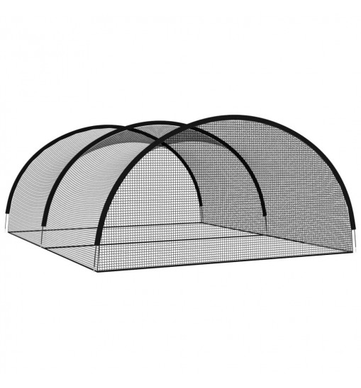 vidaXL Baseball Batting Cage Net Black 196.9"x157.5"x98.4" Polyester