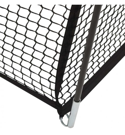 vidaXL Baseball Batting Cage Net Black 196.9"x157.5"x98.4" Polyester