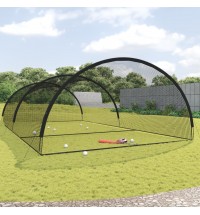 vidaXL Baseball Batting Cage Net Black 354.3"x157.5"x98.4" Polyester