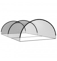 vidaXL Baseball Batting Cage Net Black 354.3"x157.5"x98.4" Polyester