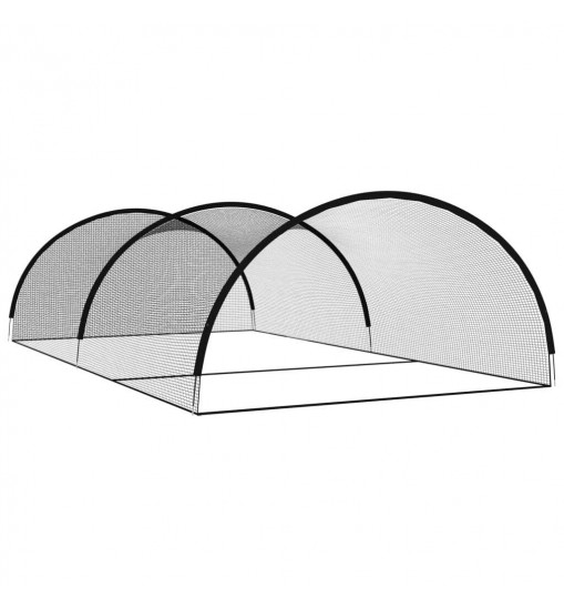 vidaXL Baseball Batting Cage Net Black 354.3"x157.5"x98.4" Polyester