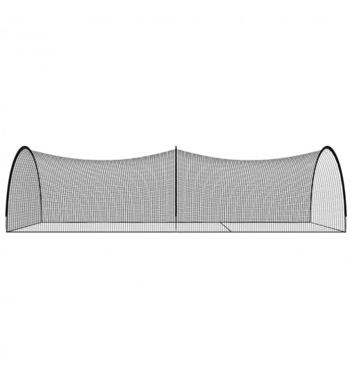 vidaXL Baseball Batting Cage Net Black 354.3"x157.5"x98.4" Polyester