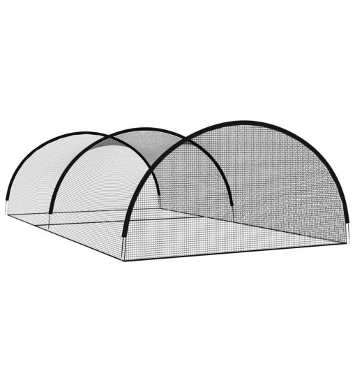 vidaXL Baseball Batting Cage Net Black 354.3"x157.5"x98.4" Polyester