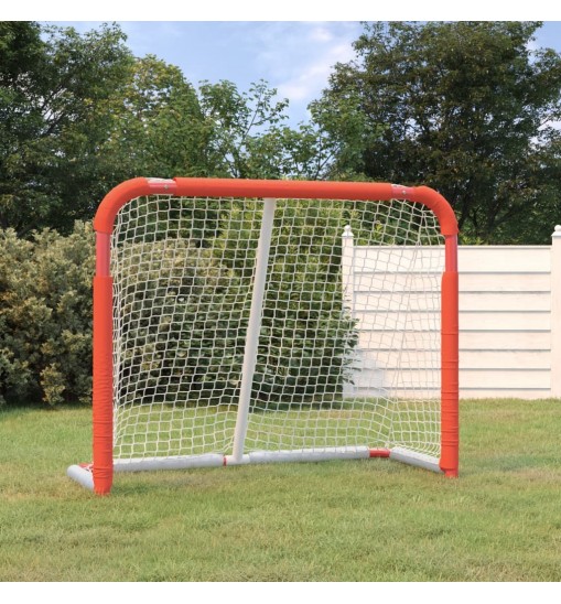 vidaXL Hockey Goal Red and White 53.9"x26"x44.1" Polyester