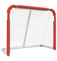 vidaXL Hockey Goal Red and White 53.9"x26"x44.1" Polyester