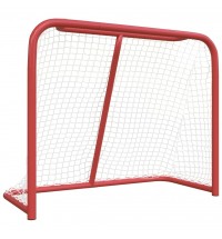 vidaXL Hockey Goal Red and White 72"x28"x48" Polyester