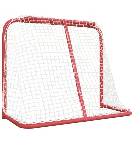 vidaXL Hockey Goal Red and White 72"x28"x48" Polyester