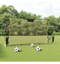 vidaXL Football Rebounder Net Black and Yellow 72"x33.5"x47.2" Polyester