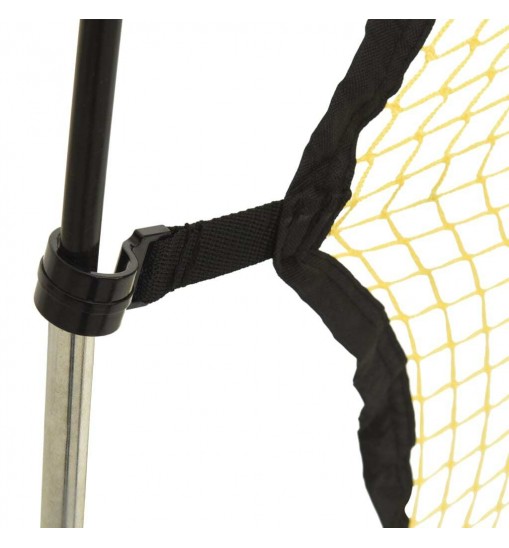 vidaXL Football Rebounder Net Black and Yellow 72"x33.5"x47.2" Polyester