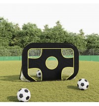 vidaXL Football Goal Net with Target 47.2"x31.5"x31.5" Polyester