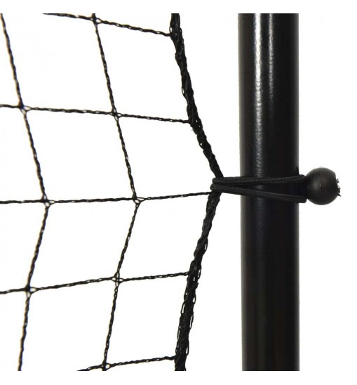 vidaXL Football Rebounder Net Black 144.1"x35.4"x72" HDPE