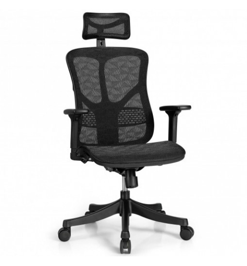 Ergonomic High Back Mesh Adjustable Swivel Office Chair-Black