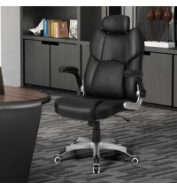 Kneading Massage Office Chair with Adjustable Headrest-Black