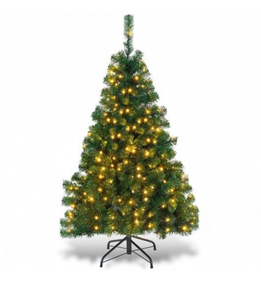 4.5 Feet PVC Pre-lit Artificial Hinged Christmas Tree