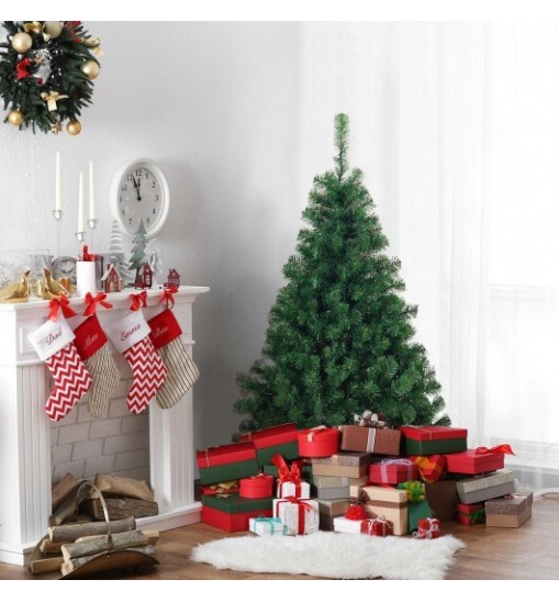 4.5 Feet PVC Pre-lit Artificial Hinged Christmas Tree