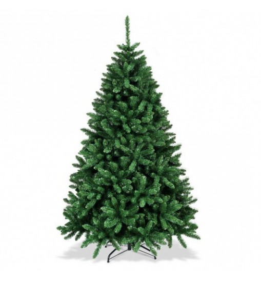 6 Feet Hinged Artificial Christmas Tree with Solid Metal Stand