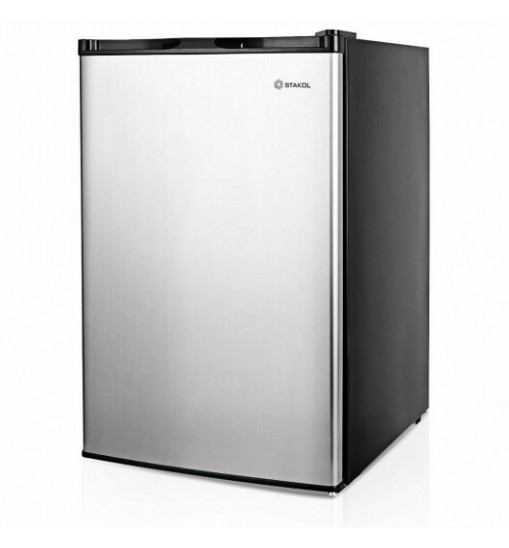 3 Cubic Feet Compact Upright Freezer with Stainless Steel Door