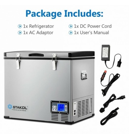 63-Quart Portable Compressor Camping Electric Car Cooler