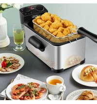 3.2 Quart Electric Stainless Steel Deep Fryer with Timer