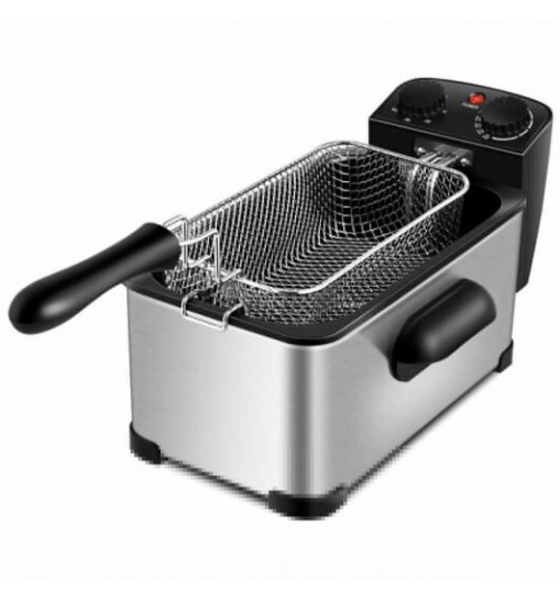 3.2 Quart Electric Stainless Steel Deep Fryer with Timer