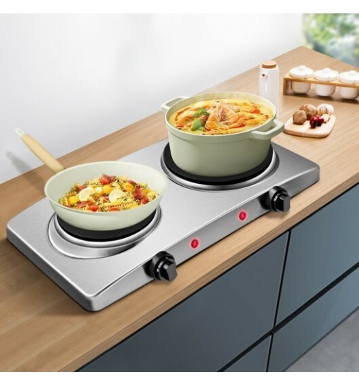 1800W Double Hot Plate Electric Countertop Burner