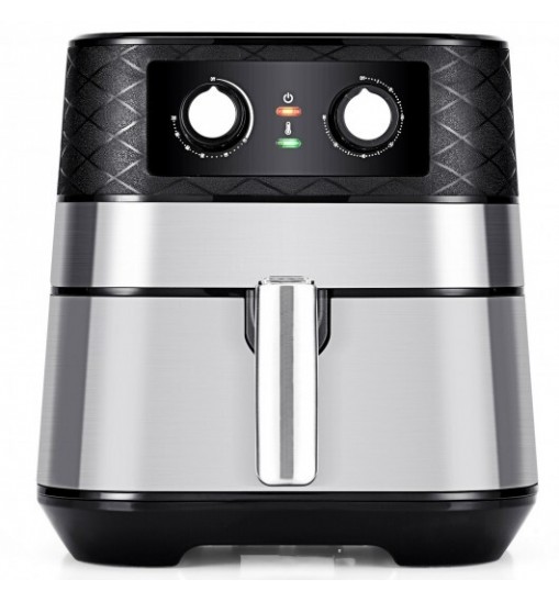1700W 5.3 QT Electric Hot Air Fryer with Stainless steel and Non-Stick Fry Basket-Black