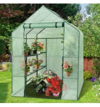 8 shelves Mini Walk In Greenhouse Outdoor Gardening Plant Green House