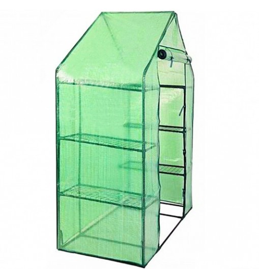 Portable 4 Tier Walk-in Plant Greenhouse with 8 Shelves