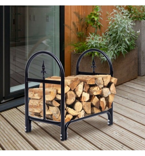 2 Feet Outdoor Heavy Duty Steel Firewood Storage Holder