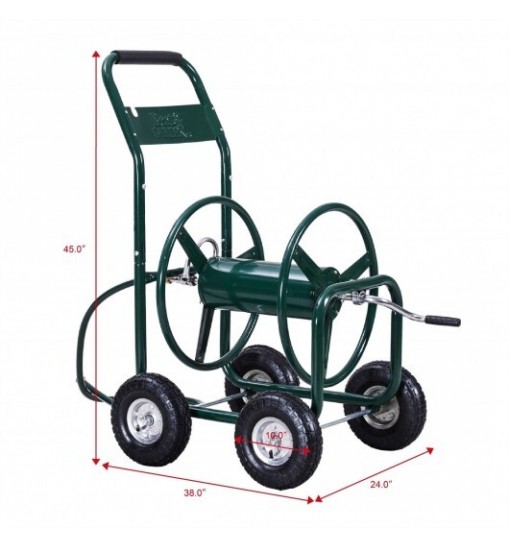 300 Feet Garden Yard Water Planting Hose Reel Cart