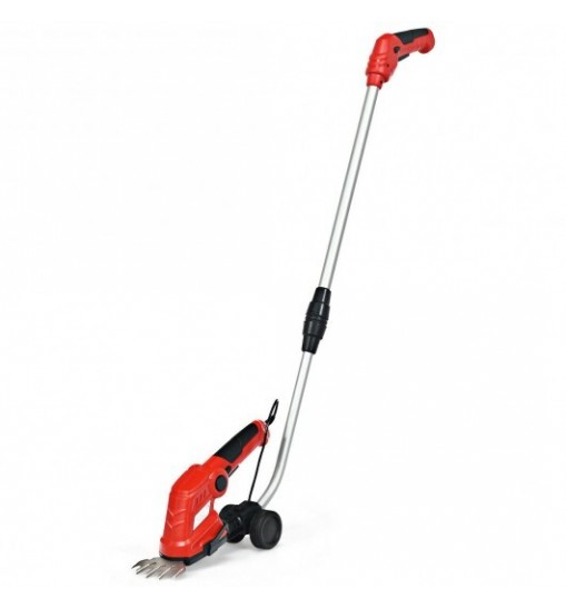 7.2V Cordless Grass Shear with Extension Handle and Rechargeable Battery