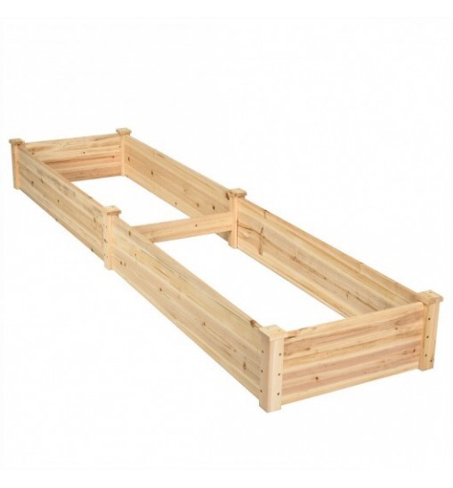 Wooden Vegetable Raised Garden Bed for Backyard Patio Balcony