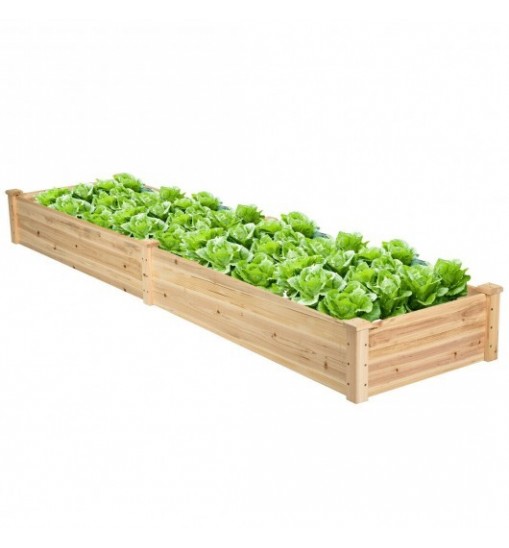 Wooden Vegetable Raised Garden Bed for Backyard Patio Balcony