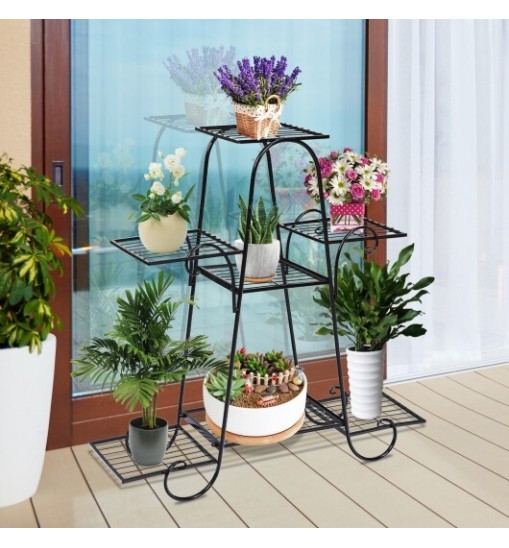 7 Tier Metal Patio Plant Stand