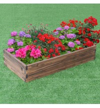 Elevated Wooden Garden Planter Box Bed Kit